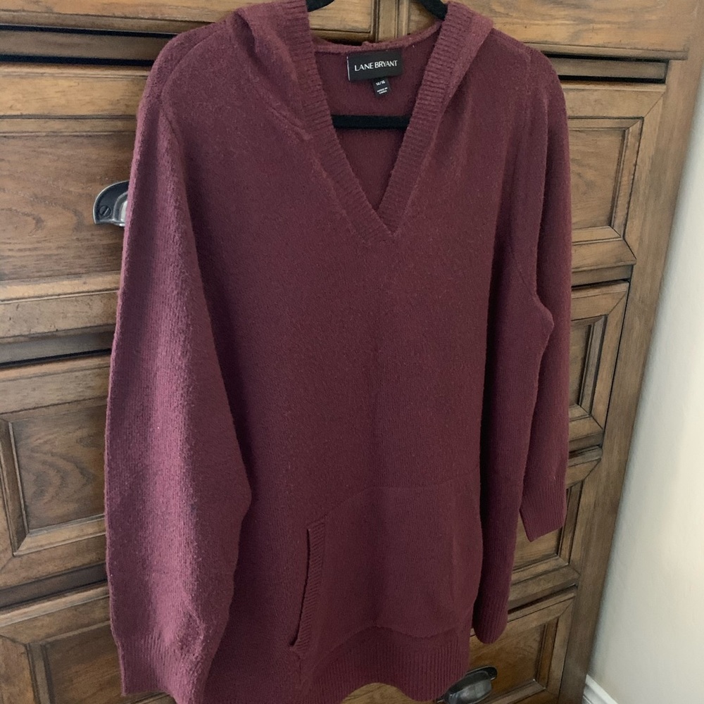 NWOT Lane Bryant soft hooded sweater...14/16